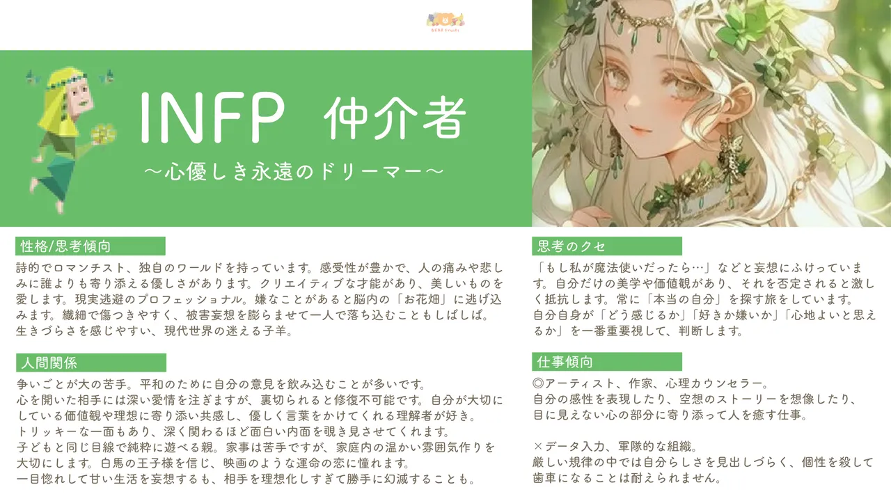 INFP 性格紹介