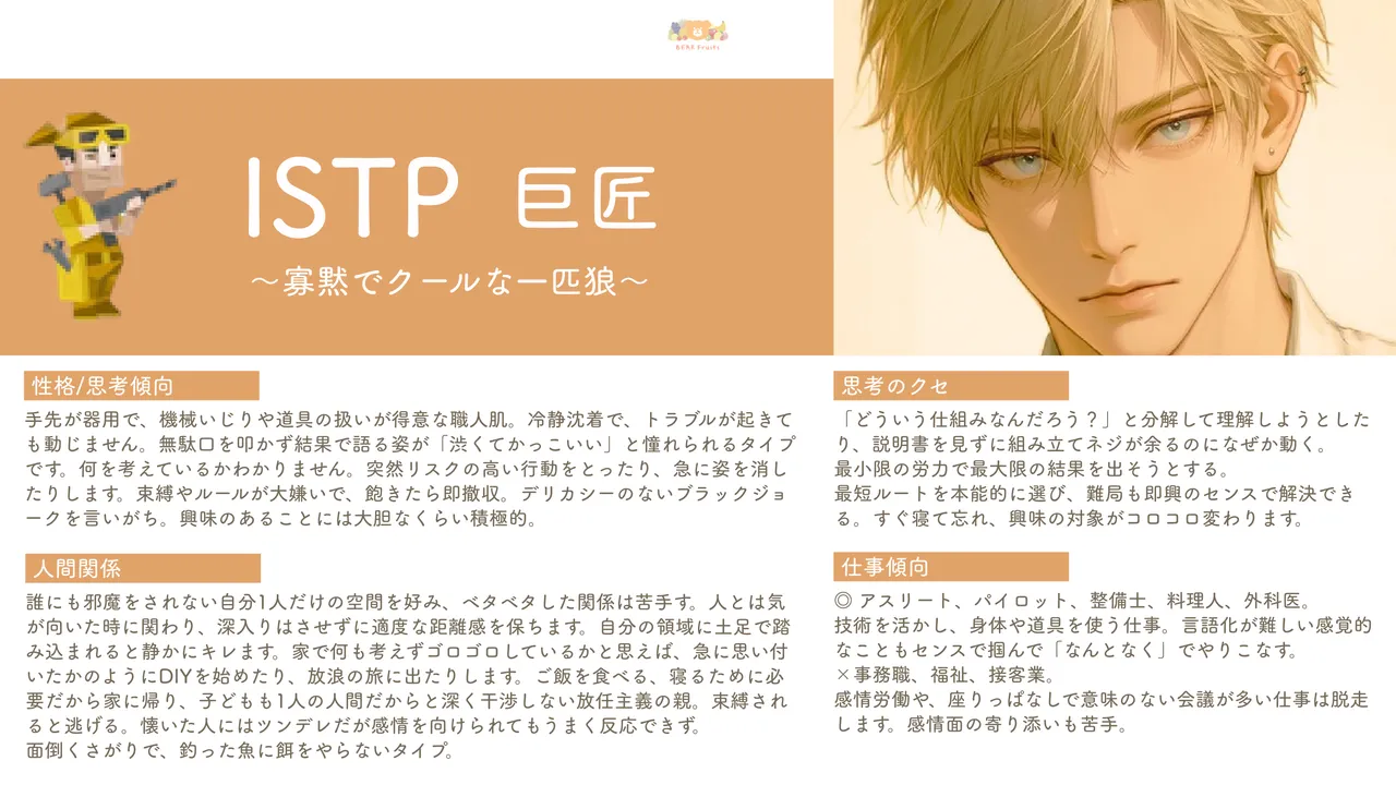 ISTP 性格紹介